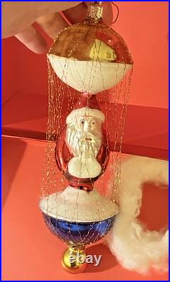 1990 Christopher Radko Christmas Santa Cotton in the Clouds 90-087-0 Poland 8.5