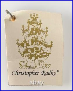 1991 Christopher Radko Prince Umbrella Hand Painted Glass Christmas Ornament