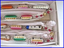 1993 Christopher Radko CHRISTMAS EXPRESS Train Glass Garland 72 Original Box