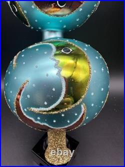 1993 Christopher Radko Crescent Moon Finial 14 93-397-0