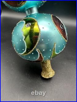 1993 Christopher Radko Crescent Moon Finial 14 93-397-0