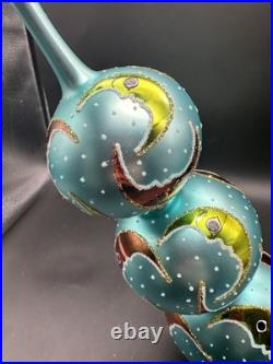 1993 Christopher Radko Crescent Moon Finial 14 93-397-0