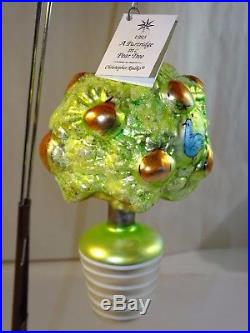 1993 Christopher Radko Partridge in Pear Tree Christmas Ornament Only 5000 Made