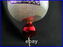 1993 Radko Ornament 5.5 Siberian Sleighride Red Ball Drop Finial 93-403-0