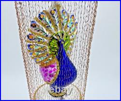 1993 first edition Christopher Radko Gilded Cage Peacock Christmas Ornament 1993 first edition Christopher Radko Gilded Cage Peacock Christmas Ornament