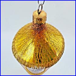 1993 first edition Christopher Radko Gilded Cage Peacock Christmas Ornament