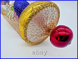 1993 first edition Christopher Radko Gilded Cage Peacock Christmas Ornament