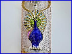 1993 first edition Christopher Radko Gilded Cage Peacock Christmas Ornament