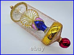1993 first edition Christopher Radko Gilded Cage Peacock Christmas Ornament