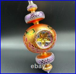 1994 Christopher Radko Razzle Dazzle ornament 94-372-0 9.5 orange signed