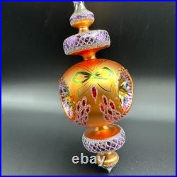 1994 Christopher Radko Razzle Dazzle ornament 94-372-0 9.5 orange signed 1994 Christopher Radko Razzle Dazzle ornament 94-372-0 9.5 orange signed