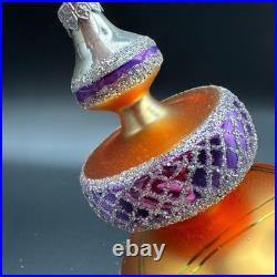 1994 Christopher Radko Razzle Dazzle ornament 94-372-0 9.5 orange signed