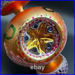 1994 Christopher Radko Razzle Dazzle ornament 94-372-0 9.5 orange signed
