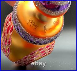 1994 Christopher Radko Razzle Dazzle ornament 94-372-0 9.5 orange signed 1994 Christopher Radko Razzle Dazzle ornament 94-372-0 9.5 orange signed