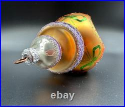 1994 Christopher Radko Razzle Dazzle ornament 94-372-0 9.5 orange signed 1994 Christopher Radko Razzle Dazzle ornament 94-372-0 9.5 orange signed