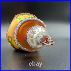 1994 Christopher Radko Razzle Dazzle ornament 94-372-0 9.5 orange signed