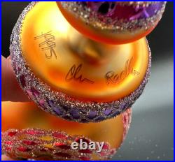 1994 Christopher Radko Razzle Dazzle ornament 94-372-0 9.5 orange signed