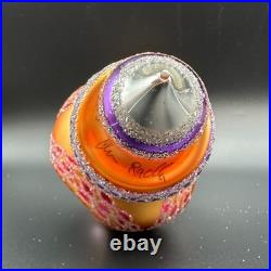1994 Christopher Radko Razzle Dazzle ornament 94-372-0 9.5 orange signed 1994 Christopher Radko Razzle Dazzle ornament 94-372-0 9.5 orange signed
