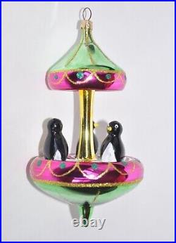 1994 Christopher Radko Tuxedo Carousel Penguin Ornament Rare 94-245-0
