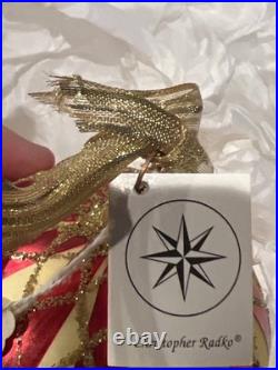 1996 Christopher Radko Crimson Stripes 96-276 0 VERY RARE! . Sh