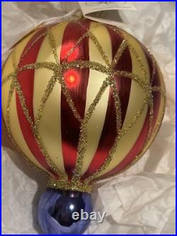 1996 Christopher Radko Crimson Stripes 96-276 0 VERY RARE! . Sh