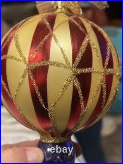 1996 Christopher Radko Crimson Stripes 96-276 0 VERY RARE! . Sh