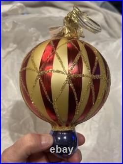 1996 Christopher Radko Crimson Stripes 96-276 0 VERY RARE! . Sh