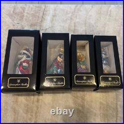 1996 Christopher Radko Disney Set Of 4 Ornament Brand New In Box