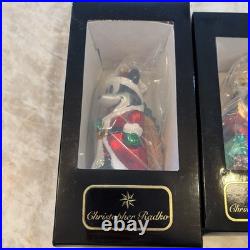 1996 Christopher Radko Disney Set Of 4 Ornament Brand New In Box