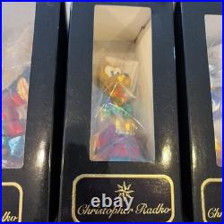 1996 Christopher Radko Disney Set Of 4 Ornament Brand New In Box