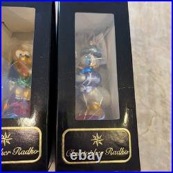 1996 Christopher Radko Disney Set Of 4 Ornament Brand New In Box