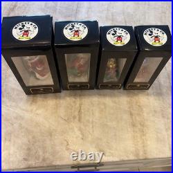 1996 Christopher Radko Disney Set Of 4 Ornament Brand New In Box