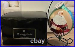 1996 Christopher Radko ESQUIRE SANTA Teardrop Ornament with box, Hangtag #642/750