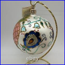 1996 Christopher Radko Southern Colonial Ball 4 Ball Ornament 92-142-2 PINK