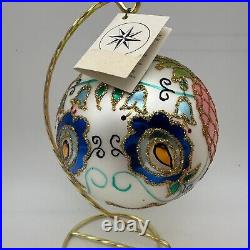 1996 Christopher Radko Southern Colonial Ball 4 Ball Ornament 92-142-2 PINK