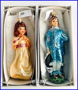 1997 CHRISTOPHER RADKO Set Of 2 Ornaments PINKIE & BLUE BOY Huntington IN BOXES
