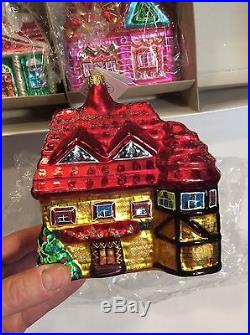 1997 Christopher RADKO Sugar Hill Limited Edition Set Of 3 Christmas Ornaments