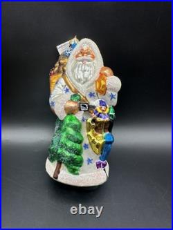 1997 Christopher Radko Londonberry Santa 7.5 Ornament 326 OF 500 WHITE COAT