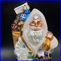 1997 Christopher Radko Londonberry Santa 7.5 Ornament 326 OF 500 WHITE COAT