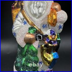 1997 Christopher Radko Londonberry Santa 7.5 Ornament 326 OF 500 WHITE COAT