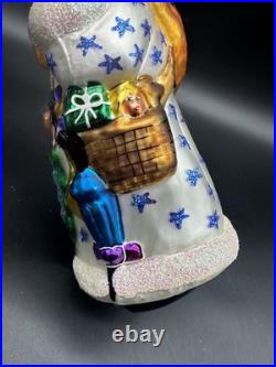 1997 Christopher Radko Londonberry Santa 7.5 Ornament 326 OF 500 WHITE COAT 1997 Christopher Radko Londonberry Santa 7.5 Ornament 326 OF 500 WHITE COAT