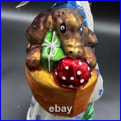 1997 Christopher Radko Londonberry Santa 7.5 Ornament 326 OF 500 WHITE COAT