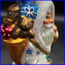 1997 Christopher Radko Londonberry Santa 7.5 Ornament 326 OF 500 WHITE COAT