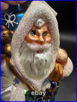 1997 Christopher Radko Londonberry Santa 7.5 Ornament 326 OF 500 WHITE COAT