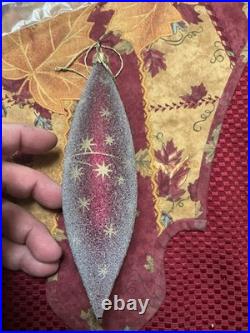 1997 Christopher Radko Star Flare Red And Gold Drop 7 Ornament Spire Ornament