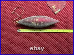 1997 Christopher Radko Star Flare Red And Gold Drop 7 Ornament Spire Ornament