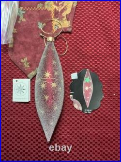 1997 Christopher Radko Star Flare Red And Gold Drop 7 Ornament Spire Ornament