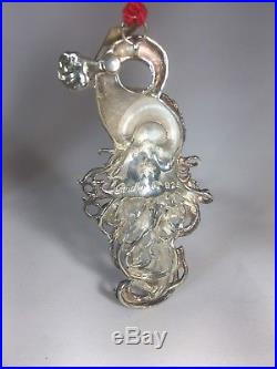 1997 Christopher Radko Sterling Silver Christmas Ornament Jewelry Winter Spirit