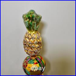 1998 Christopher Radko Pineapple Finial 14 Tree Topper 98-466-0, RARE Tropical 1998 Christopher Radko Pineapple Finial 14 Tree Topper 98-466-0, RARE Tropical