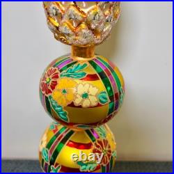 1998 Christopher Radko Pineapple Finial 14 Tree Topper 98-466-0, RARE Tropical 1998 Christopher Radko Pineapple Finial 14 Tree Topper 98-466-0, RARE Tropical